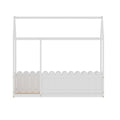 Artiss Single Wooden House Bed Frame White Kids