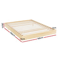 Artiss DOUBLE Bed Frame Floating Wooden Platform Timber Mattress Base