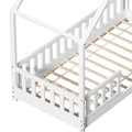 Artiss Single Kids House Bed Frame Wooden White