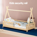 Artiss Kids Wooden House Bed Frame Oak Single