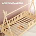 Artiss Kids Wooden House Bed Frame Oak Single