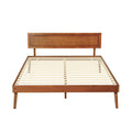 Artiss QUEEN Bed Frame Wooden Walnut Splay Base