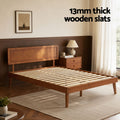 Artiss QUEEN Bed Frame Wooden Walnut Splay Base