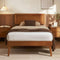 Artiss Single Bed Frame Wooden Walnut Splay Base