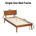 Artiss Single Bed Frame Wooden Walnut Splay Base