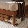 Artiss Single Bed Frame Wooden Walnut Splay Base