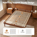 Artiss Single Bed Frame Wooden Walnut Splay Base