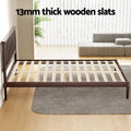 Artiss DOUBLE Bed Frame Wooden Walnut Timber Platform VISE