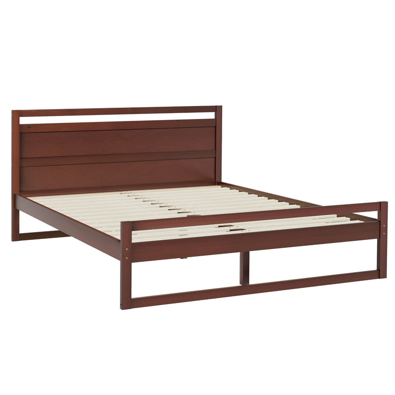 Artiss DOUBLE Bed Frame Wooden Walnut WITTON