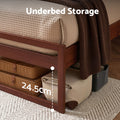 Artiss KING SINGLE Bed Frame Wooden Walnut WITTON