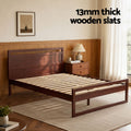 Artiss Bed Frame QUEEN Wooden Walnut WITTON