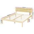 Artiss QUEEN Bed Frame Wooden Pine Timber Mattress Platform YUMI