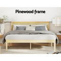 Artiss QUEEN Bed Frame Wooden Pine Timber Mattress Platform YUMI