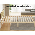 Artiss QUEEN Bed Frame Wooden Pine Timber Mattress Platform YUMI