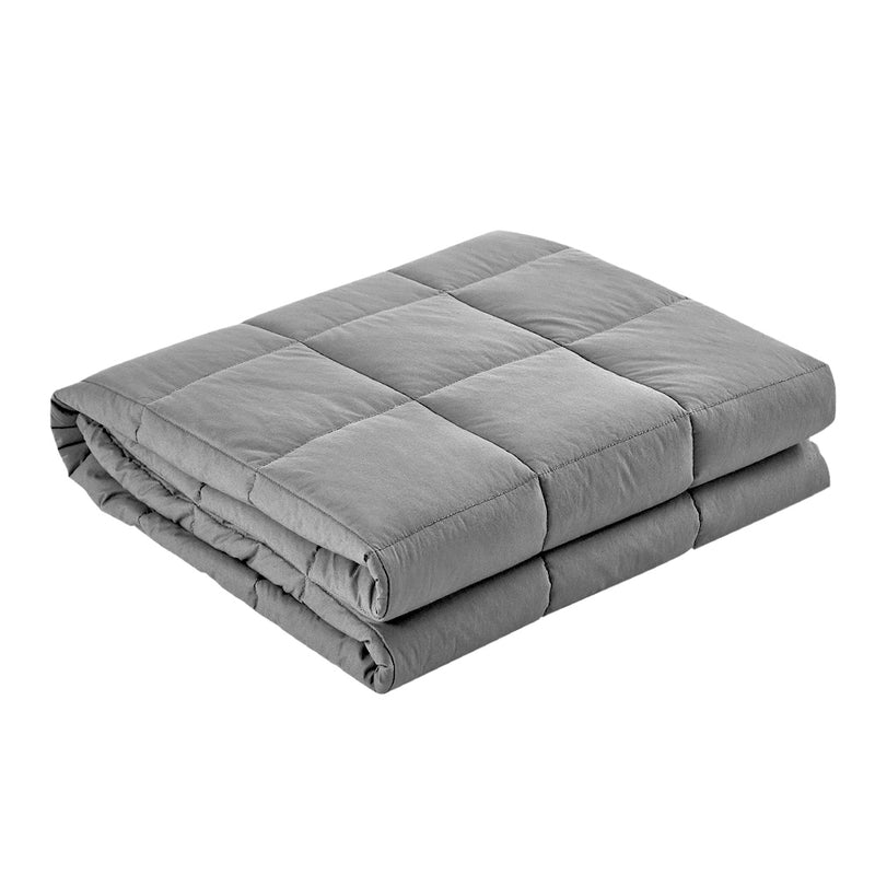 Giselle Weighted Blanket 7kg Grey Deep Sleep Relaxation