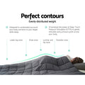 Giselle Weighted Blanket 9kg Adult Grey Queen Size