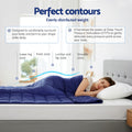Giselle Weighted Blanket 9kg Kids Adults Blue Gravity Calm