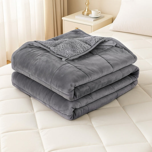Giselle Weighted Blanket 4.5KG Fleece Sherpa Heavy