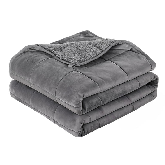 Giselle 11kg Weighted Blanket Sherpa Fleece Anti Anxiety