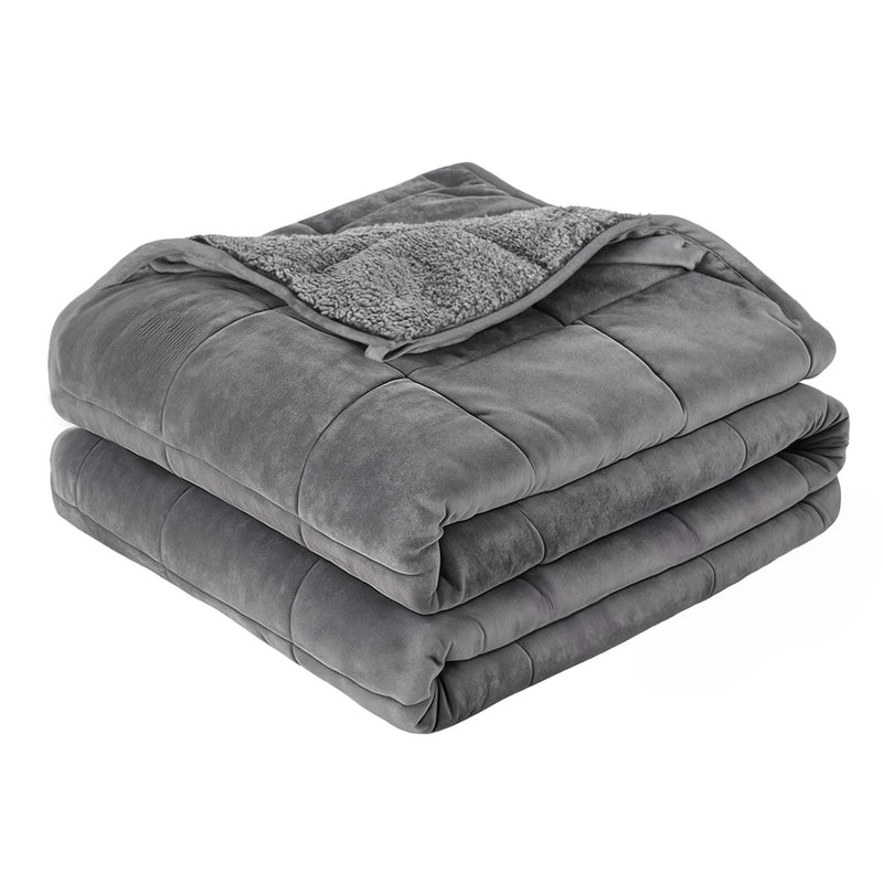 Giselle 9kg Weighted Blanket Sherpa Fleece Adults Kids