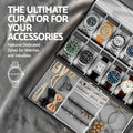 Embellir 12 Grid Watch Box Organizer Jewellery Display Storage Case