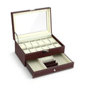 Embellir 12 Grid Watch Box Organiser Jewelry Storage Display Case