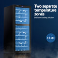 Devanti Wine Fridge Compressor Dual Zone 80 Bottle Cooler