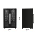 Devanti Wine Fridge Dual Zone 24 Bottles Cooler