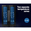 Devanti Wine Fridge Dual Zone 24 Bottles Cooler