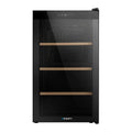 Devanti Wine Fridge 34 Bottle Cooler Black Stainless Steel