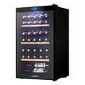 Devanti Wine Fridge 34 Bottle Cooler Black Stainless Steel