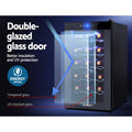 Devanti Wine Fridge Cooler 18 Bottle Capacity