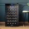 Devanti Wine Fridge Cooler 28 Bottle Black Glass Door