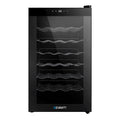 Devanti Wine Fridge Cooler 28 Bottle Black Glass Door