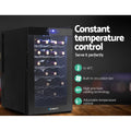 Devanti Wine Fridge Cooler 28 Bottle Black Glass Door
