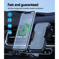 Devanti Wireless Car Charger Fast Charging Mount Vent Suction