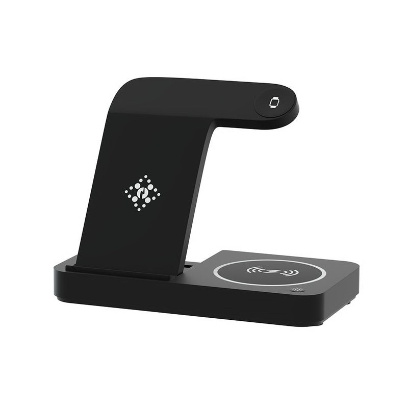 Devanti 4in1 Wireless Charger Station Fast Charging Phone Black