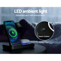 Devanti 4in1 Wireless Charger Station Fast Charging Phone Black