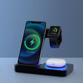 Devanti 4in1 Wireless Charger Station Fast Charging Phone Black