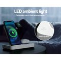 Devanti 4-in-1 Wireless Charger Dock Fast Charging Phone White