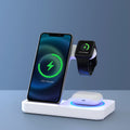 Devanti 4-in-1 Wireless Charger Dock Fast Charging Phone White