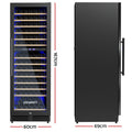 Devanti Wine Fridge Cooler Dual Zone 154 Bottle Capacity