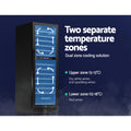 Devanti Wine Fridge Cooler Dual Zone 154 Bottle Capacity