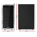Devanti Wine Fridge 42 Bottles Cooler Stainless Steel