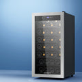Devanti Wine Fridge 42 Bottles Cooler Stainless Steel