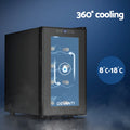 Devanti Wine Fridge Cooler 8 Bottle Capacity Black
