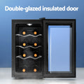 Devanti Wine Fridge Cooler 8 Bottle Capacity Black