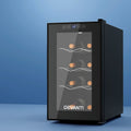 Devanti Wine Fridge Cooler 8 Bottle Capacity Black