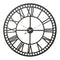 Artiss 60cm Wall Clock Roman Numerals Metal Black