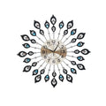Artiss 60cm 3D Peacock Wall Clock Crystal Silver Large